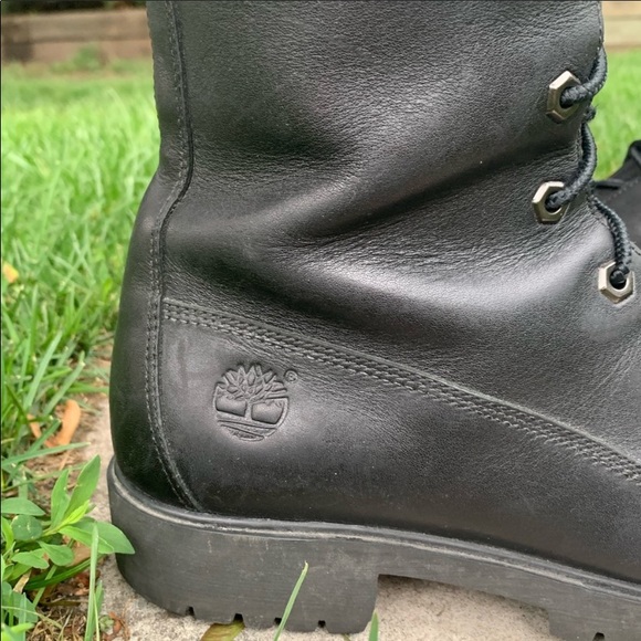 SOLD Vintage Timberland Tall Lace-Up Combat Boots - Picture 13 of 16